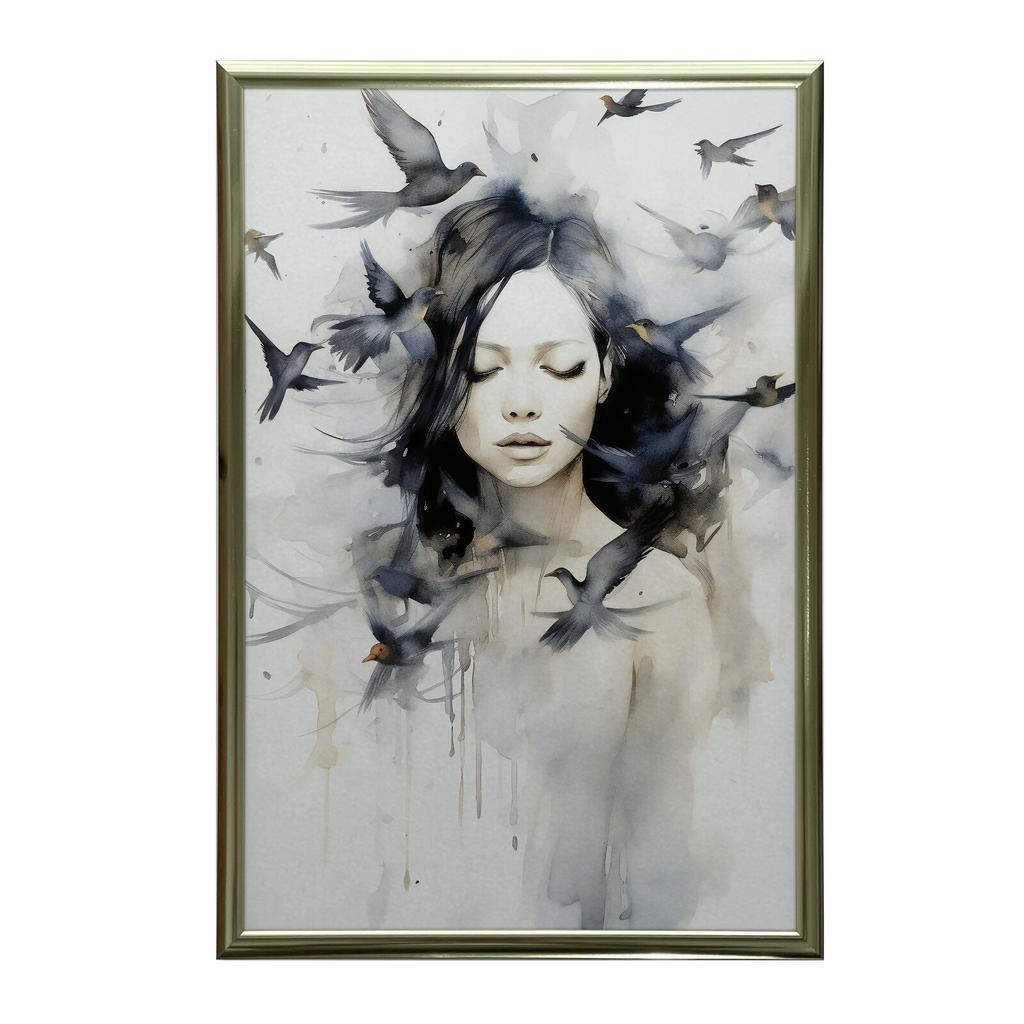 Birds and Soul Birds and Soul, 70X100 Cm, Unframed, Premium Canvas On Stretcher