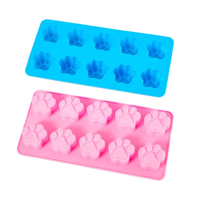 10 ячеек собака кошка лапа силиконовые формы для торта для печенья желе противень для выпечки льда