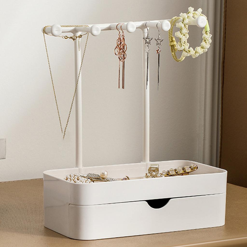 Jewelry   Double Layer Jewelry Drawer Storage Display Rack for Necklaces Bracelet Ear