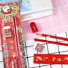 5pcs/set Drawing Pencil Cartoon Christmas Gift Stationery Set Multipurpose Kids Writing Tools for Student School Art Supplies