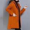 Womens Lapel Cashmere Wool Blend Trench Long Coat Hooded Outwear Oversize Jacket