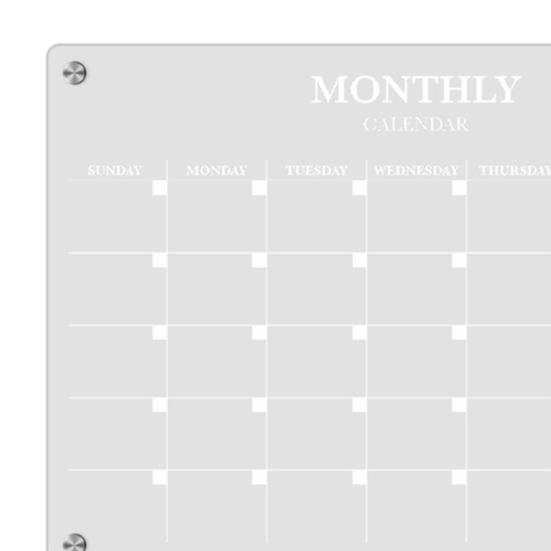 A3/A4 Magnetic Monthly Planner Board with 6 Colored Markers Reusable Clear Acrylic Refrigerator Calendar Dry Erase Monthly Schedule Planning Board
