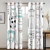 3D Modern Cute Cartoon Cat Child High Shading Window Curtain Different Cartoon Pattern Styles Bedroom Living Room Blackout Drape