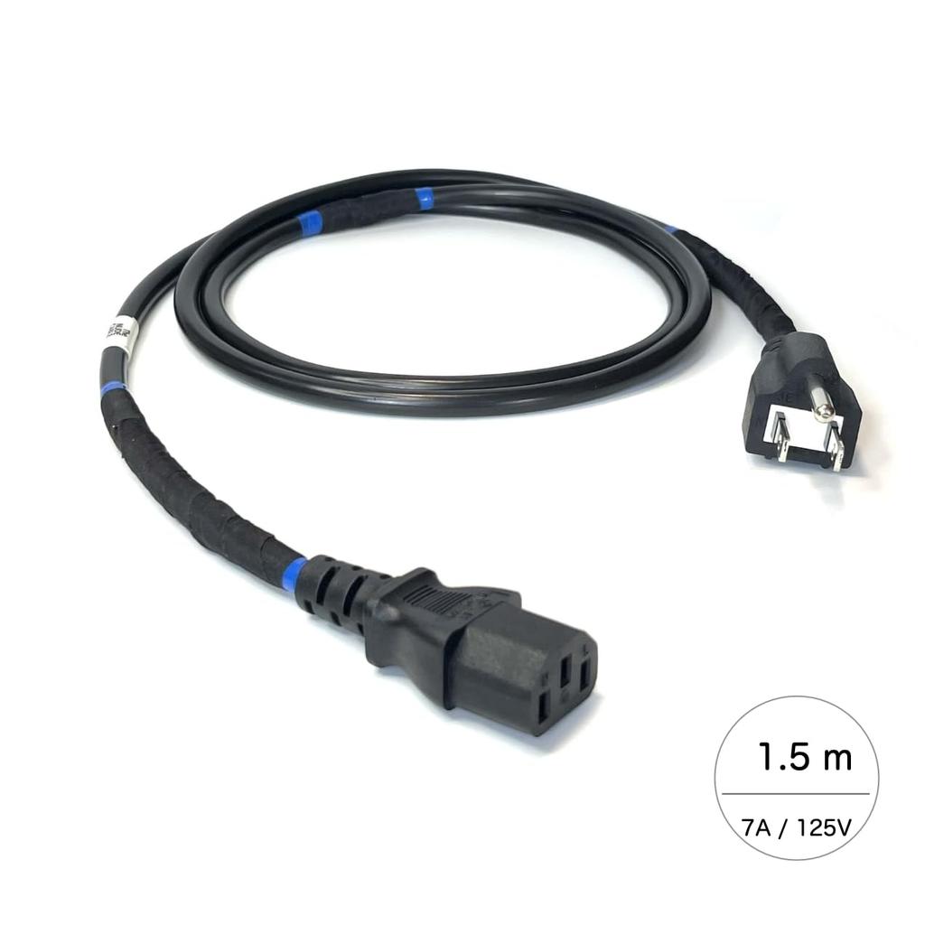 NUDE CABLE Кабель питания для электрической бас-гитары 125 В 7 А 3-контактный D-Tune Type-B 1,5 м