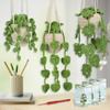 BUDDUR Hanging Potted Plants Crochet Knitting Kit With Cotton Yarn Thread Instruction For Beginner DIY Non-finished Material