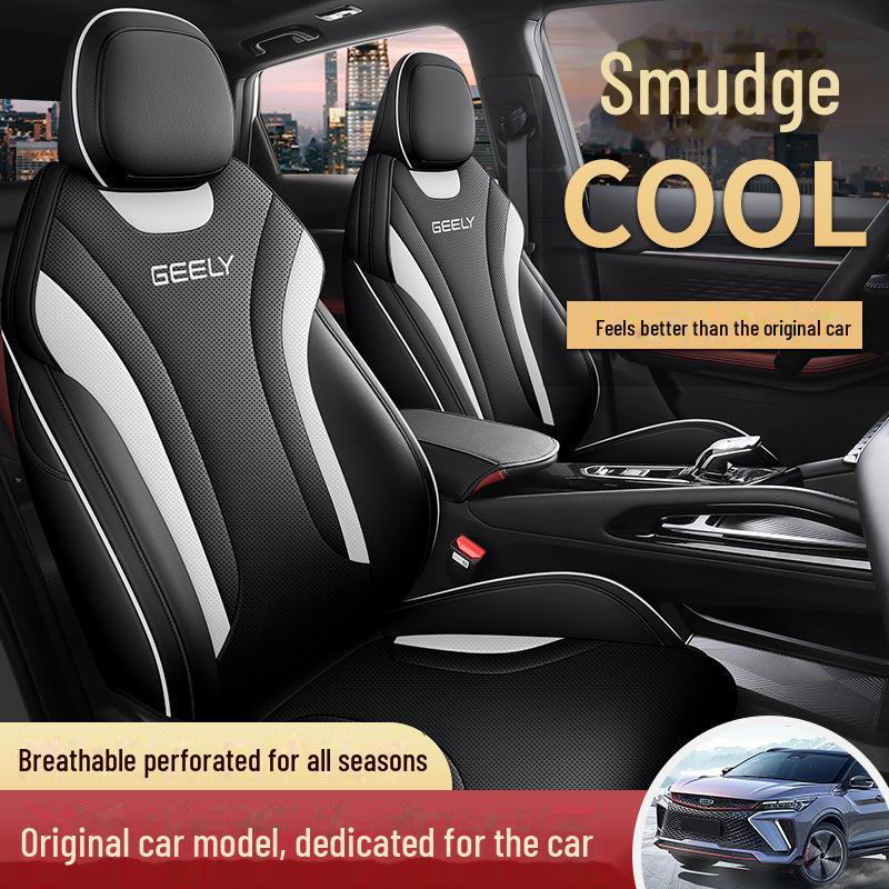 Binyue Cool 2022 Universal Leather Car Seat Covers - Four Seasons, Detachable, Full Surround Design