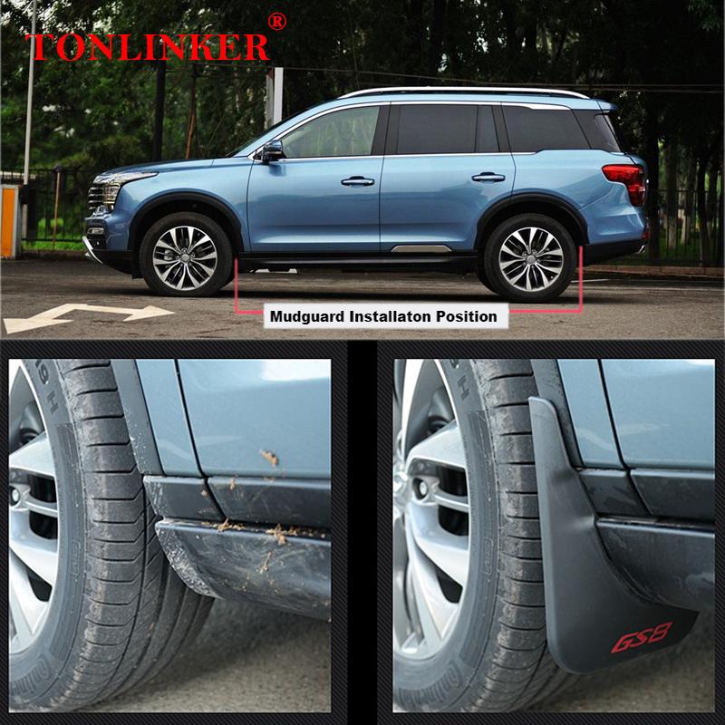 TONLINKER Mudguard For Trumpchi GAC GS8 2017- Mud Flaps Mudguards Splash Guards Car Fender Mudflaps 4Pcs