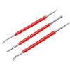 3 шт. двухсторонний стилус для растрачивания, небольшой портативный красный керамический инструмент для скульптуры, для резьбы по моделированию