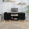 VidaXL Record Cabinet Black 121x38x48 Cm Engineered Wood 831926