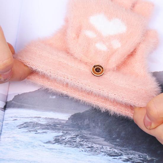 Пушистые варежки-трансформеры Пушистые теплые перчатки без пальцев с откидными клапанами Зимние мягкие