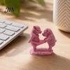 Double Pig Pulling Figure Ornament, Mini Size 3D Printed Figurine, Small Space-saving Decor Funny Healing Desktop Decorative Sculpture, for