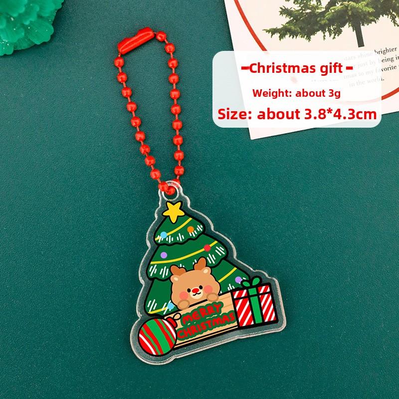 Мультяшный брелок-подвеска в виде рождественской елки, милая подвеска на сумку для студента, маленький подарок для рождественского украшения