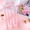 10 Pcs Silicone Pink Creative Cute Cherry Blossoms Flower Stationery Office School Supplies Gift Simulation Gel Pens