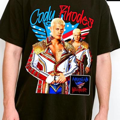 The American Nightmare W E Cody Rhodes Black T Shirt Full Size