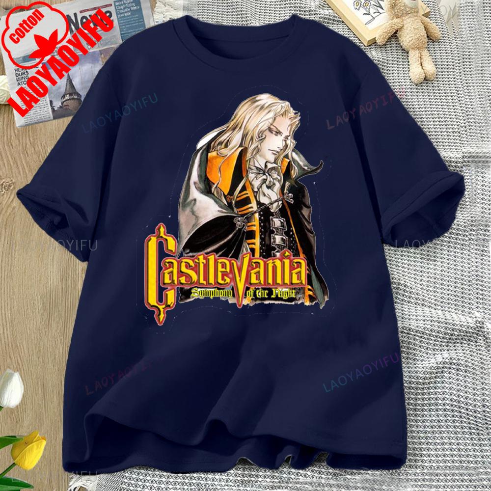 Castlevania Alucard Carmilla Printed T-shirt Tops Castlevania Alucard Street Fashion Hip Hop Casual Comfortable Personality