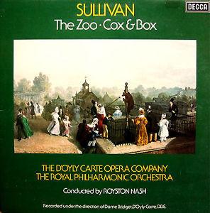 LP Record SIR ARTHUR SULLIVAN - D'OYLY CARTE - The Zoo - Cox & Box TXS128 Decca 1978 UK Classical Used