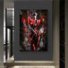 Абстрактный Черный Красный Сексуальная Обнаженная Женщина Холст Живопись Постер Принт Настенное Искусство Картины Для Современной Женской Комнаты Украшение Подарок Без Рамки
