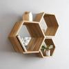 3 étagères hexagonales en bois