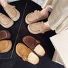Европейская матовая сумка на голову Бо туфли Кен тапочки женские 2025 осень и зима новая мода универсальная овечья шерсть Мюли полушлепки