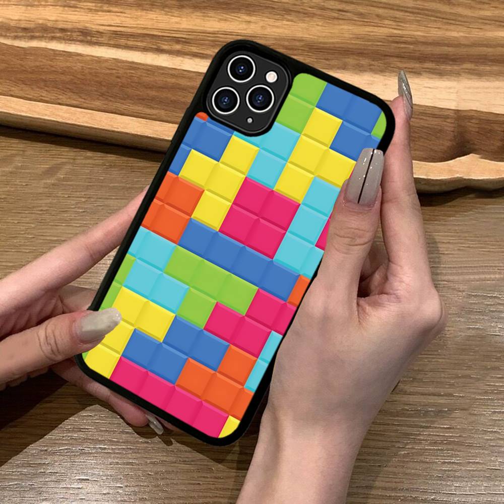 Vintage Game T-Tetris For IPhone 17 16 15 14 13 Pro 12 11 Pro Max Hard PC+TPU Phone Cases Back Cover