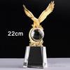Customized High-End Metal Eagle Plus Crystal Trophy, annual Meeting Award, Souvenir, Sales, Home Decoration, Engraving, New, 1Pc
