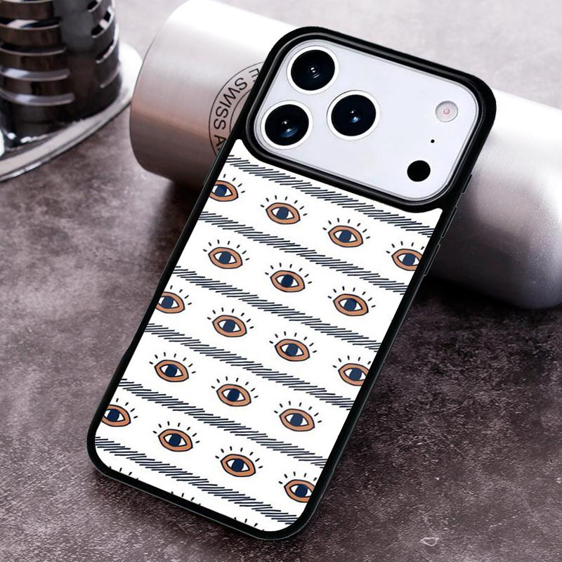 Чехол для телефона с узором "Глаза" для iPhone 17 16 15 Pro Max Air 14 13 12 11 Plus Ударопрочный чехол