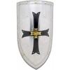 Medieval Knight Crusader Cross Shield 18G Steel LARP Shield Replica Costume