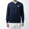 Reebok Спортивная куртка с капюшоном и застежкой-молнией с логотипом, мужские куртки, темно-синие, GV5513