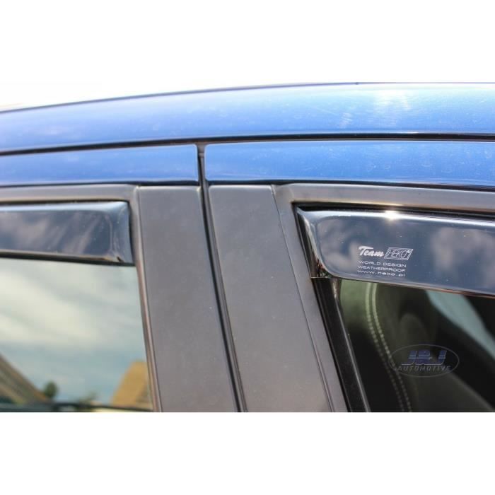 Déflecteurs D'air - J&J AUTOMOTIVE - Peugeot 407 SW - Fumé - Acrylique Renforcé - Installation Facile