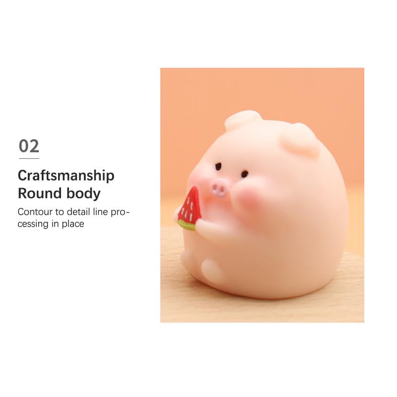 Мини милая фигурка свиньи, модель животного, мох, микропейзаж, домашний декор, миниатюра