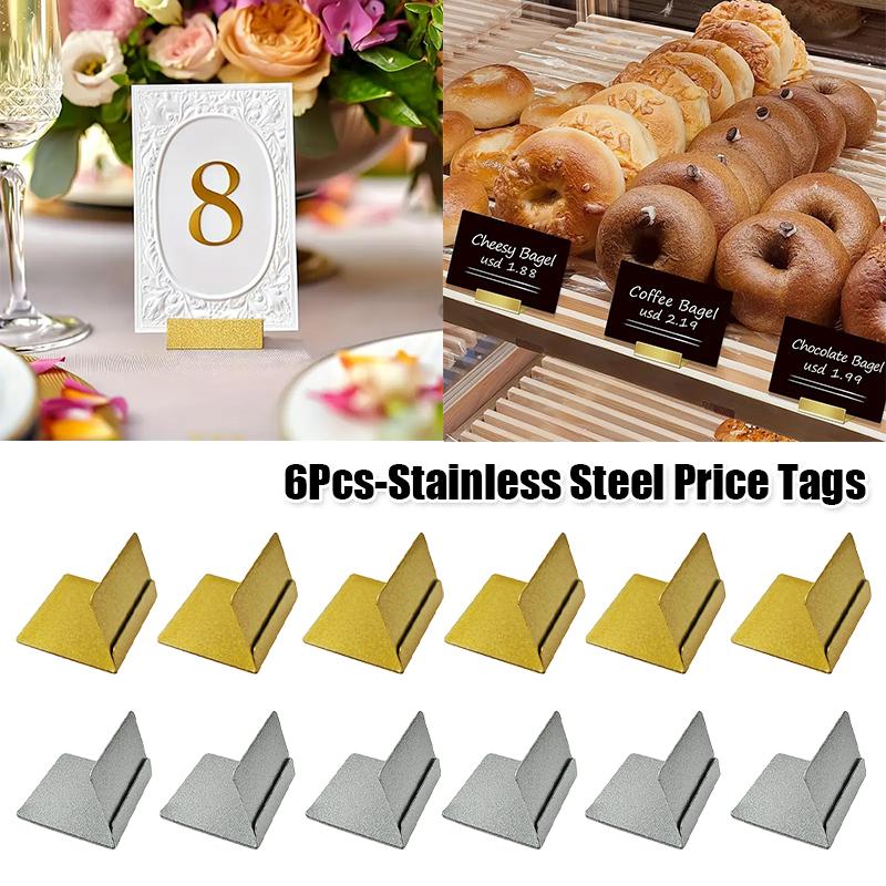 6PC Golden Silver Party Supplies Event Seating Solution Weddings Place Card Holders Stylish 2 Colors