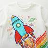 Little maven Baby Boys Children's Clothing Tops Tees 2026 Summer Cartoon Rocket Space T Shirts Teenagers  t-shirts Kids Clothes