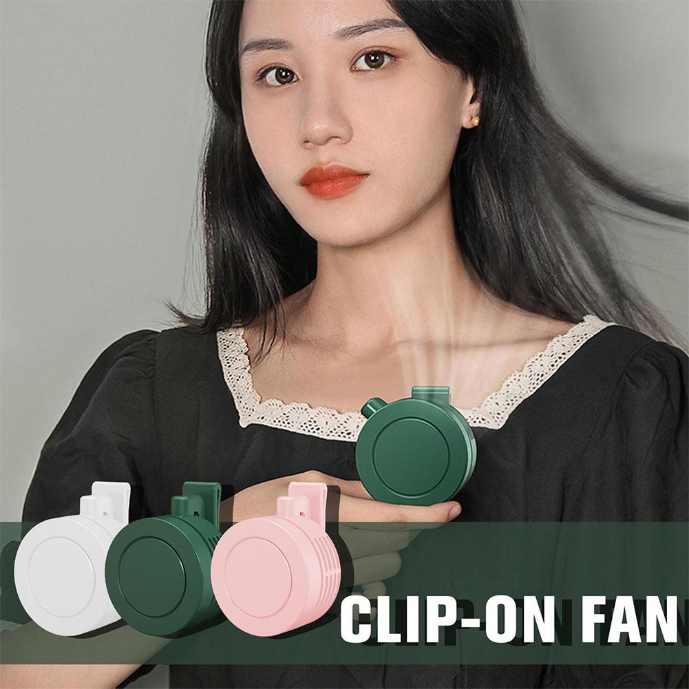 Мини вентилятор с клипсой с 3 скоростями, вентилятор для рубашки, аккумуляторный, персональный вентилятор для тела, вентилятор для одежды для охлаждения всего тела на открытом воздухе, поясной вентилятор
