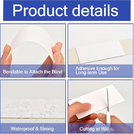 8 шт. Ремонтные вкладки для горизонтальных жалюзи Мини-набор для ремонта планок горизонтальных жалюзи Запасные планки для горизонтальных жалюзи Белые фиксаторы для горизонтальных жалюзи (1" Ш x 3"