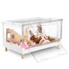 Ruexue Hamster Cage Guinea Pig Fully Transparent and Large Acrylic Cage for Small Animal Such Bearded & Cage, Eco-friendly Pets, As Dragon, Rat,