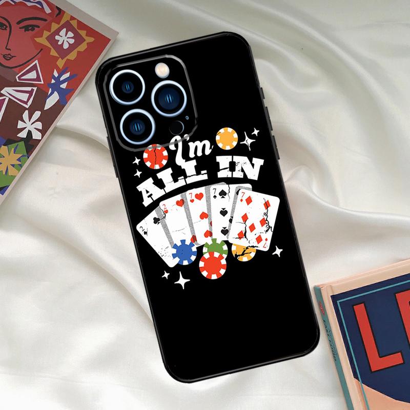 Poker Cards Phone Case For iPhone 15 14 12 11 13 16 17 Pro Max 15 16 Plus 13 Mini 16e 17 Air Funda Cover