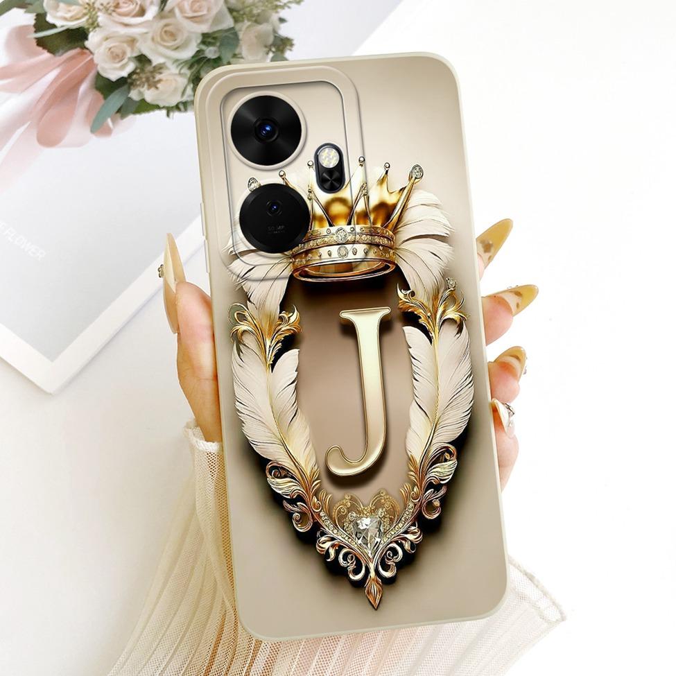 For ITEL P55 Plus Case Cover Luxury A-Z Letters 2D Painted Silicone Bumper For ITEL P55+ P663L P663LN Phone Casing