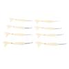8Pcs Crochet Hook ABS Fish Tail Handle Aluminum Hook 2.5mm To 6.0mm Ergonomic Handle Crochet Hook Se