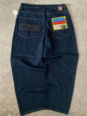 Американские винтажные потертые и потертые джинсы, повседневные японские женские брюки Y2k, свободные, прямого покроя, облегающие и универсальные