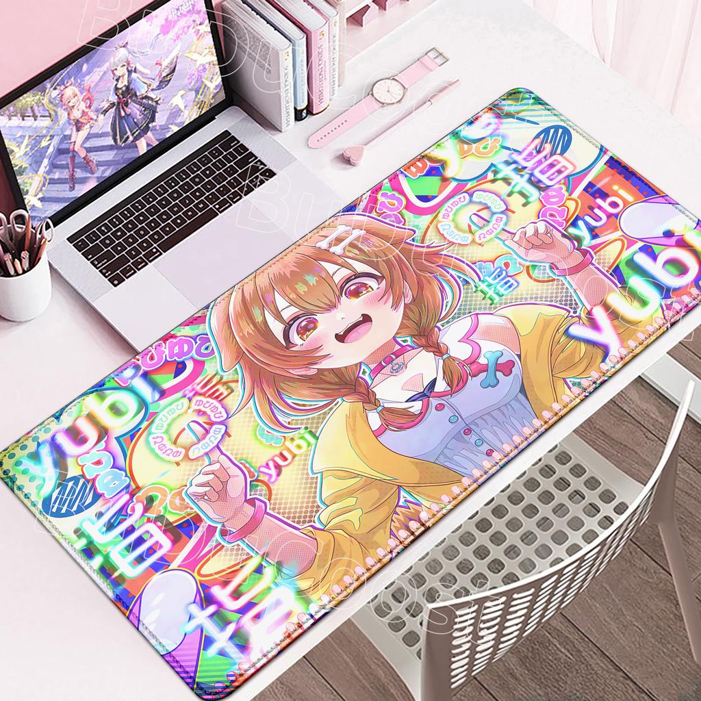 Новый Кавайный Милый Инугами Короне Коврик для Мыши Игровые Аксессуары Клавиатура Настольный Коврик Нескользящий Ноутбук Большой Аниме Hololive Девушка Коврик для Мыши