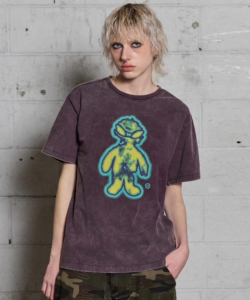 HOODHOOD Fever Alien Short Sleeve T-Shirt Purple