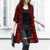 WTEMPO Women's Korean Style Leopard Print Simple Versatile Thin Sun Protection Clothing Large Size Casual Loose Spring/Summer Long Coats