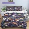 Jujutsu Kaisen Chibi Character  Pattern Bedding Home Decoration Festival Gift (1 * duvet cover + 2 * pillowcase, without core)