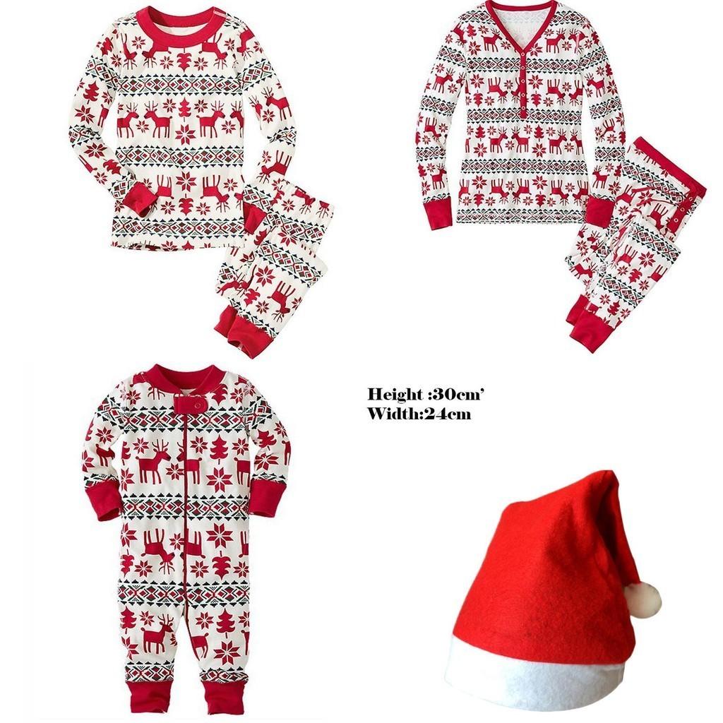 Cozy And Stylish Christmas Family Pajamas Set With Adorable Deer Print For All Ages