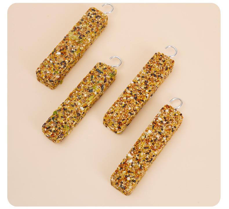 Parrot Teething Snack Stick: Five-Grain Tiger-Skin Design for Birds