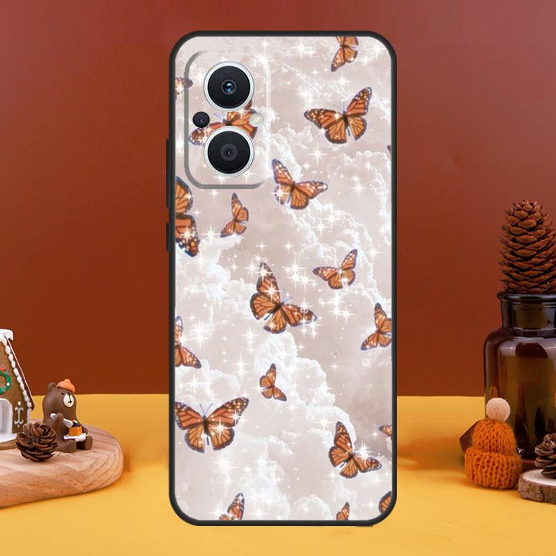 Blue Butterflies Nursery Case For OPPO Reno 5 Lite 4 6 7 8 10 Pro 11 F 4Z 5Z 8T OPPO Find X2 X3 Lite X5 X6 Pro Cover