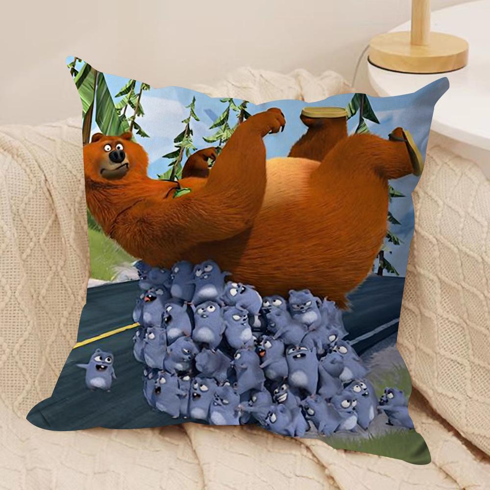 Чехол на подушку G-Grizzly и L-Lemmings, шелковистый короткий плюш, двусторонний печатный наволочка для дивана, для всех сезонов, декор для дома, подарок