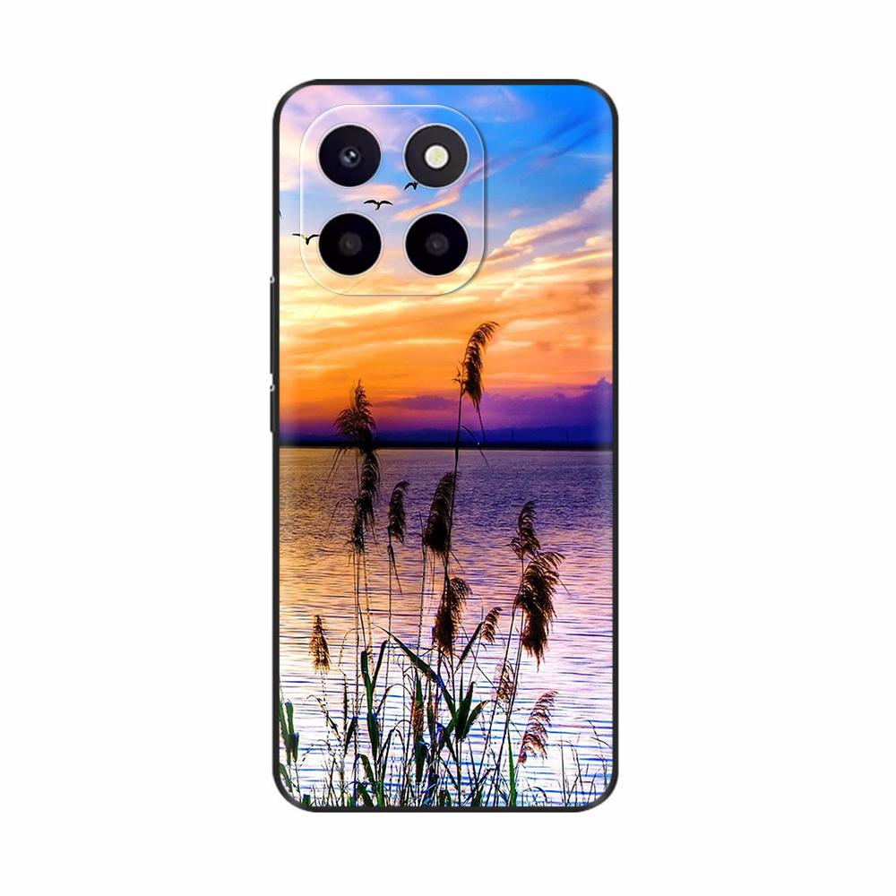 Чехол для Honor X6c Милый ТПУ Силиконовый Чехол для Телефона Для Honor X6c Задняя Крышка HonorX6c X 6C С Принтом Цветов Мягкий Силикон Coque Fundas