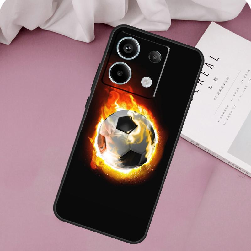 Чехол для футбольного мяча для Xiaomi Redmi Note 13 Pro 14 12 11 10 9 11S 12S Redmi 15 14C 10C 12C 13C 15C
