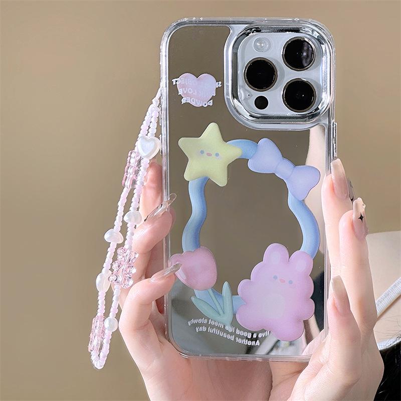 Zhitai Apple 16 Pro Max Зеркальный чехол «три в одном» для iPhone 15/14 Pro с браслетом, 12-е поколение